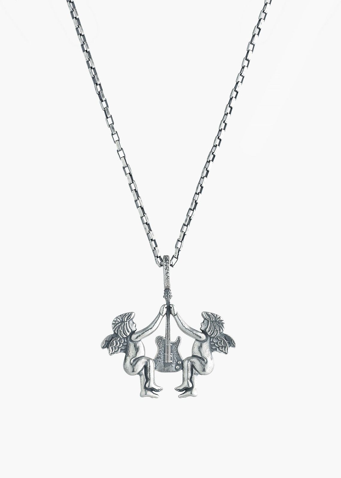 Silver Celestial Strings Pendant Necklace