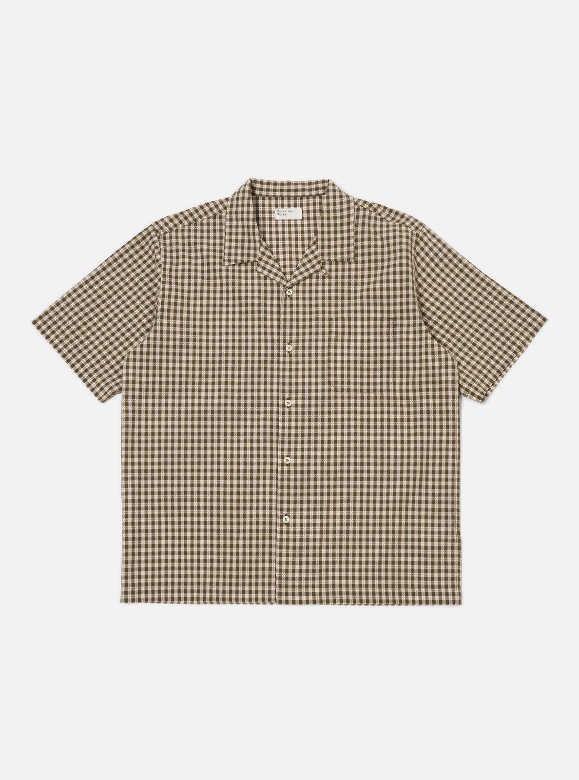 Olive Dobby Check Road Shirt