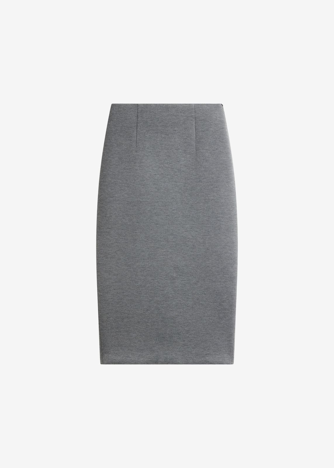 Anya Neoprene Midi Skirt - Grey Melange