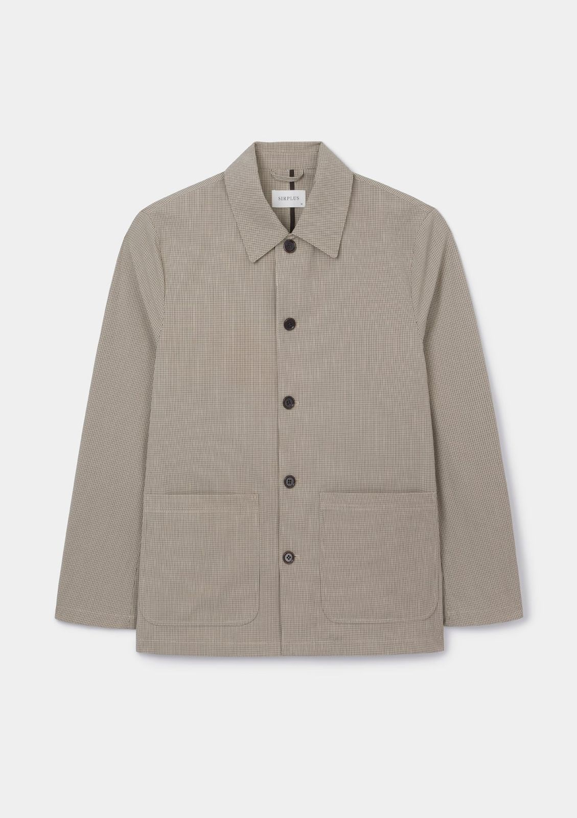 Beige Check Chore Jacket