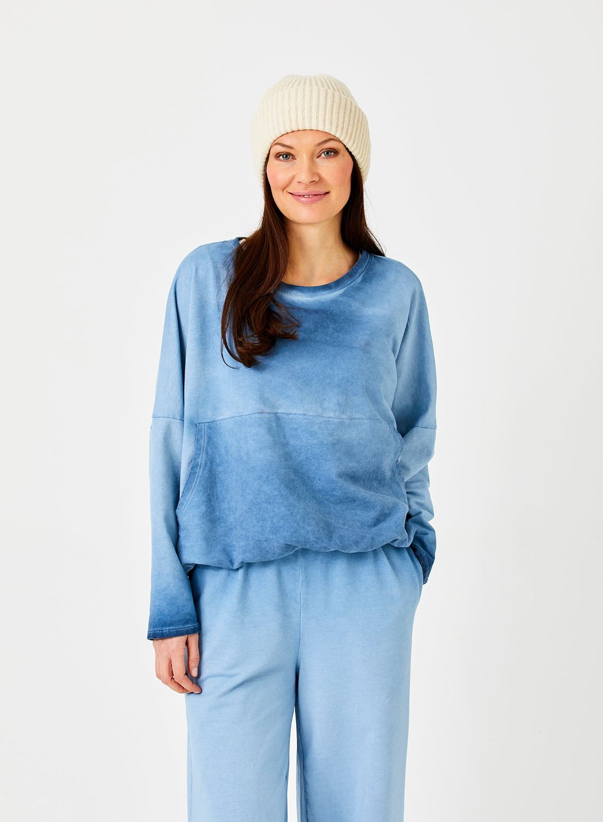Jax Bubble Hem Kangaroo Pocket Sweatshirt