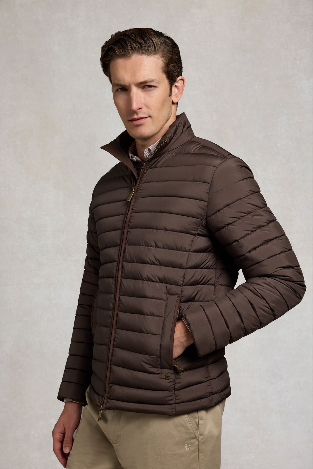 Men's Midweight Padded Jacket (Olive Brown)