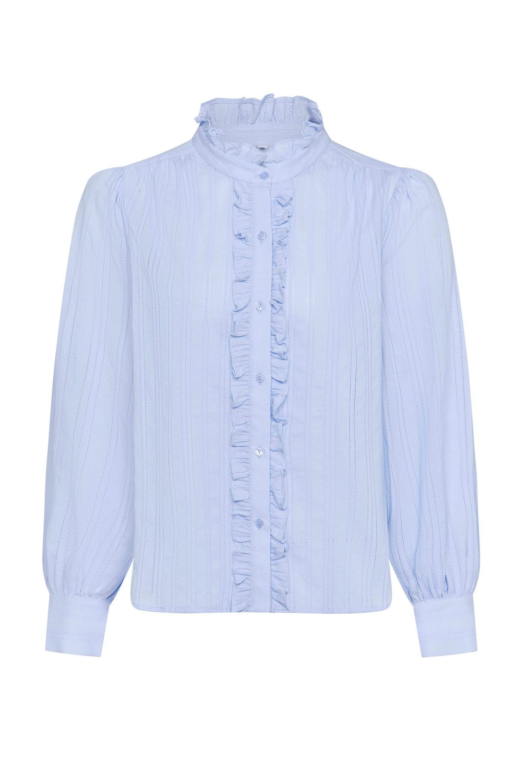 Eva Cotton Blouse - Pale Blue 50% Off