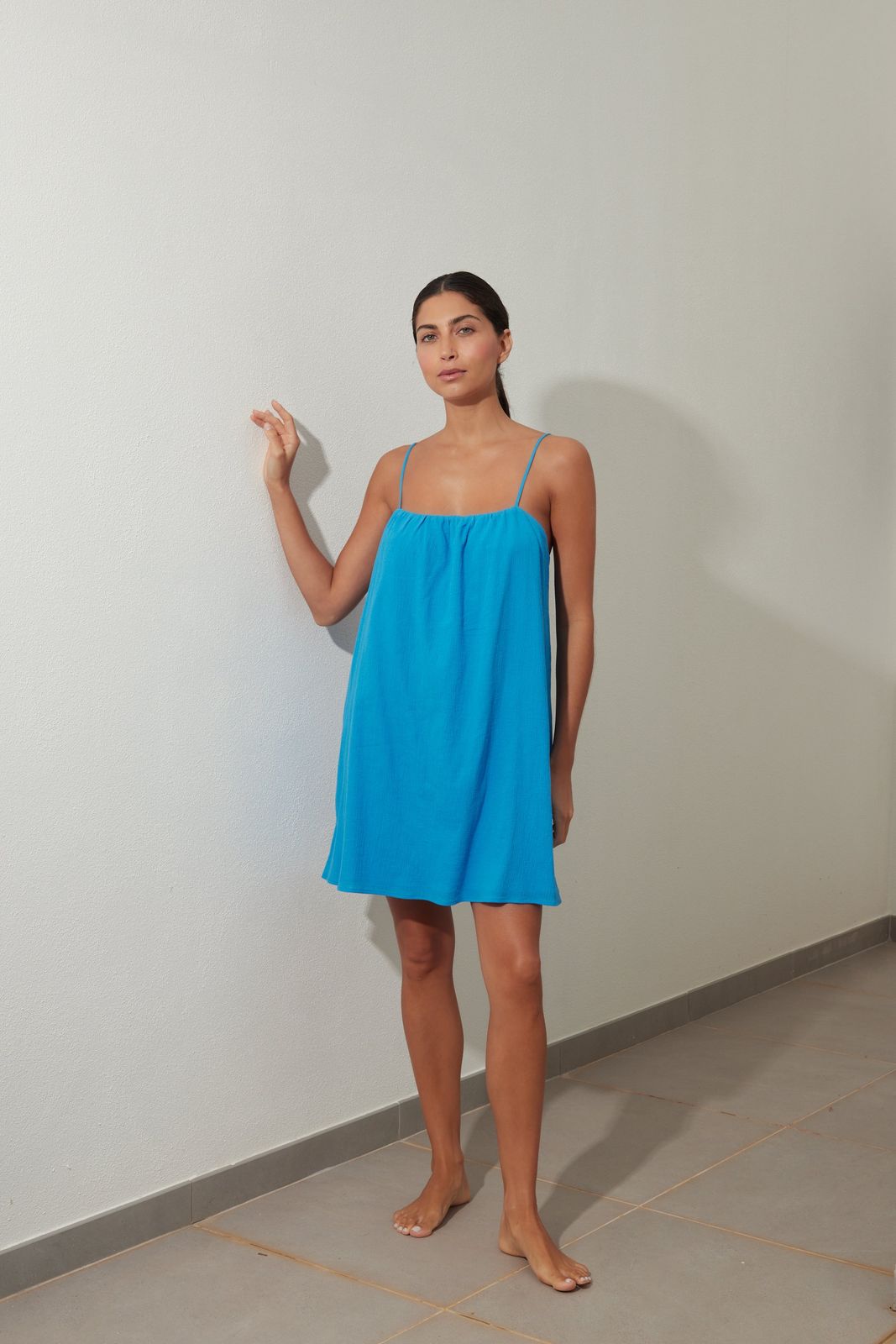 Azure Blue Mini Dress