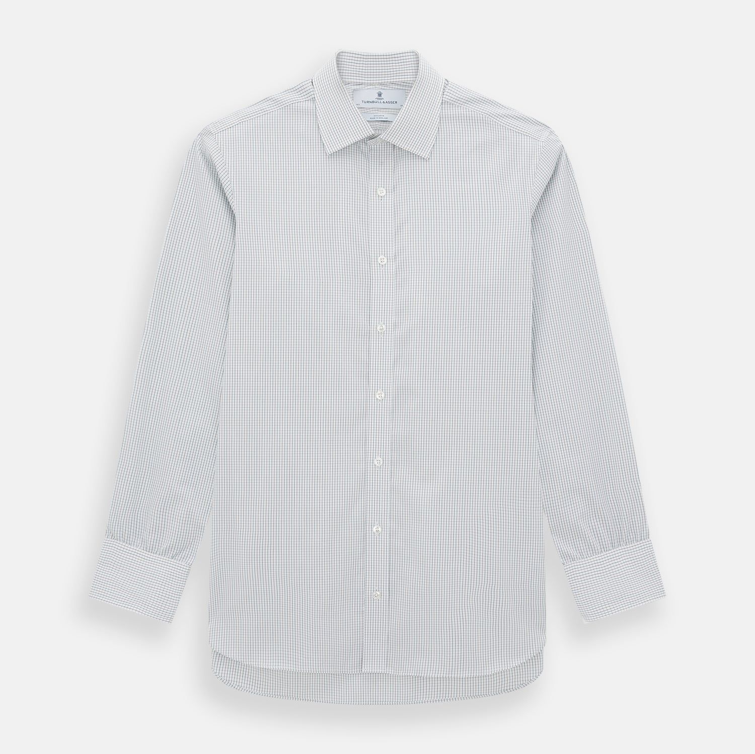 Forest Melange and Red Graph Check Mayfair Shirt