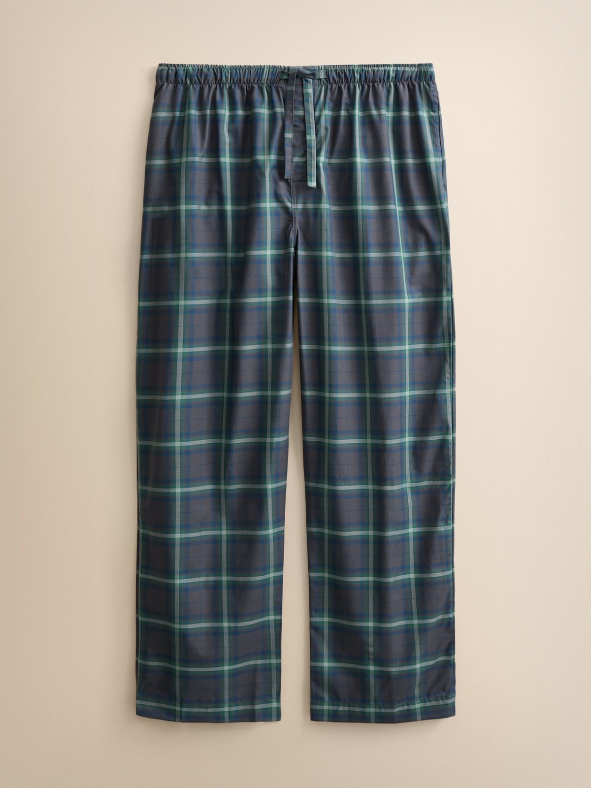 Barker Cotton Lounge Trousers Charcoal & Green Check