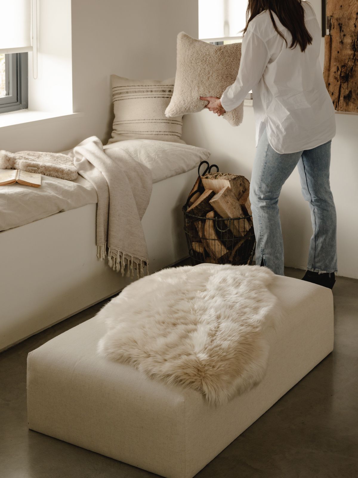 Sheepskin Rug - Elderflower