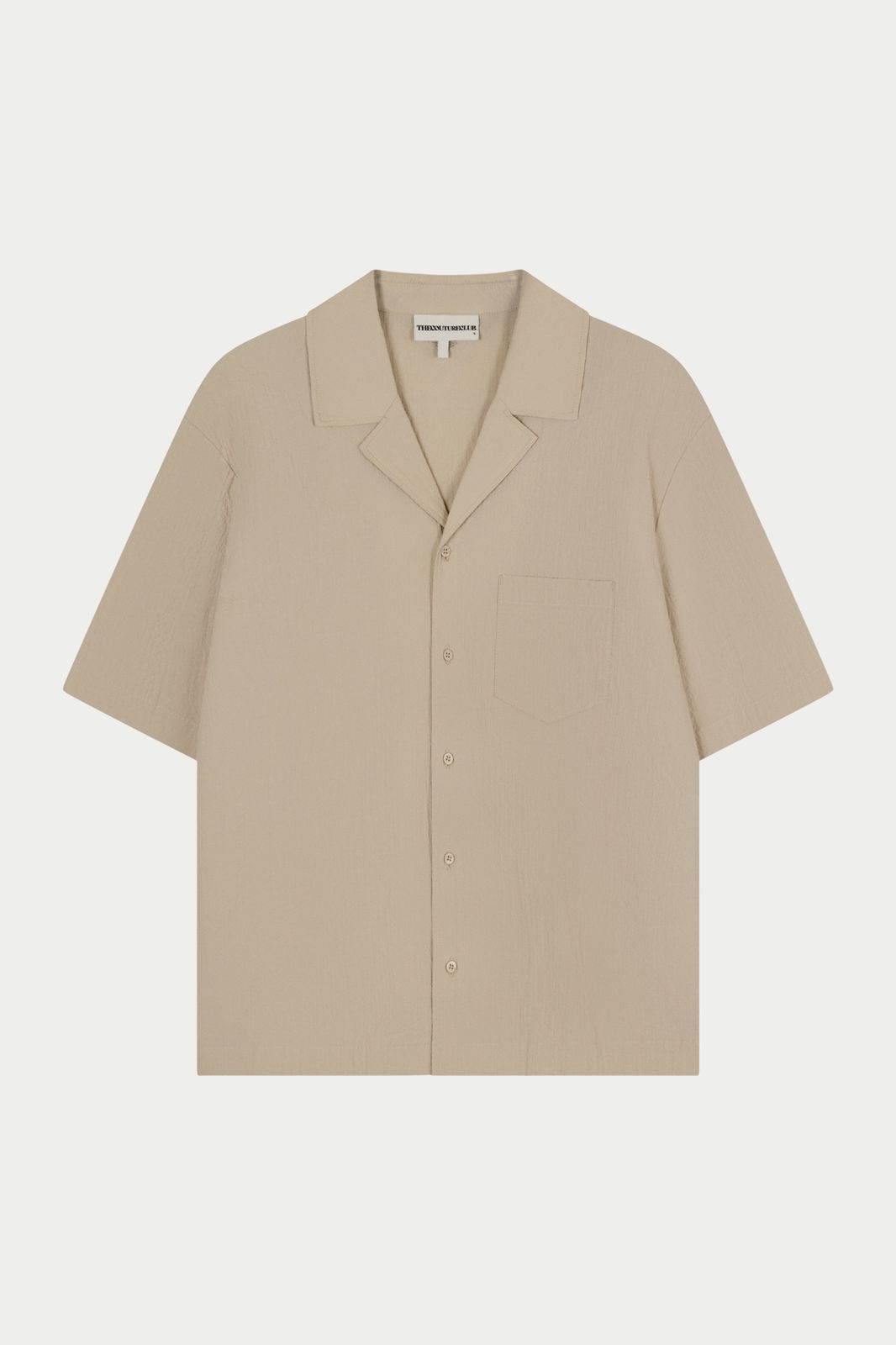 TEXTURED REVERE SHIRT - STONE