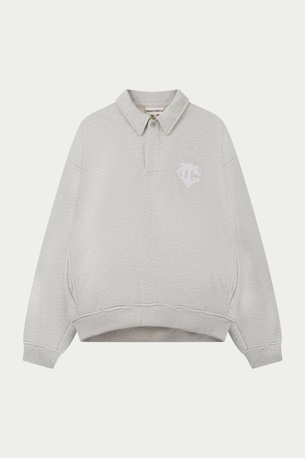 HEAVYWEIGHT MONOGRAM POLO - GREY MARL