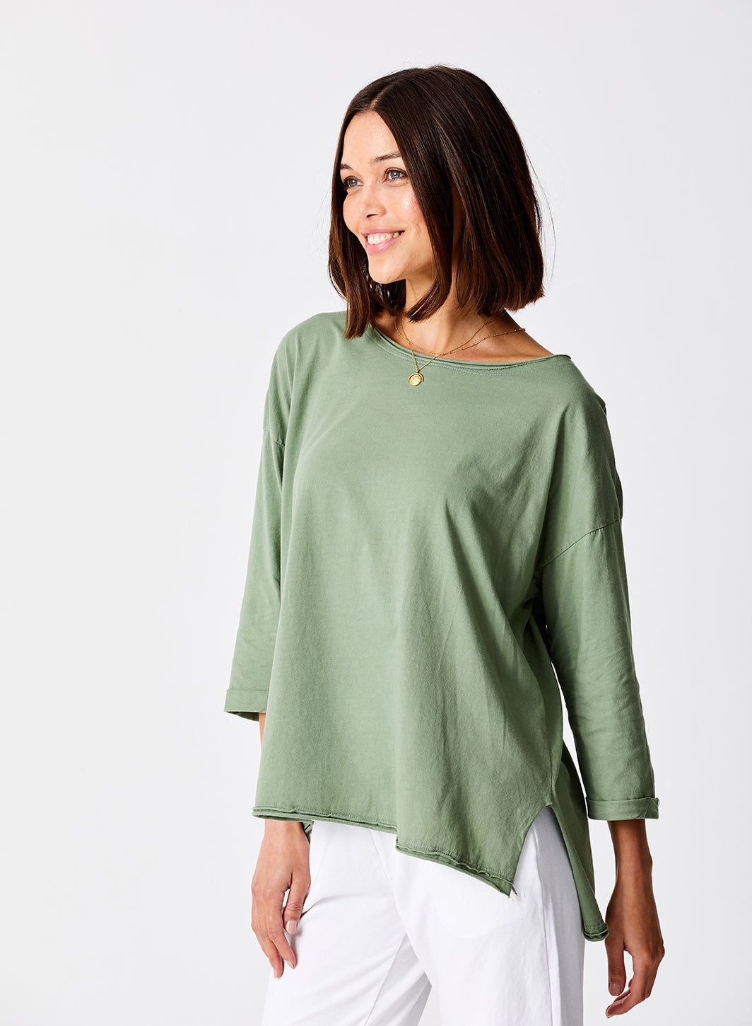 Jardine Mid Turn Up Sleeve Tee