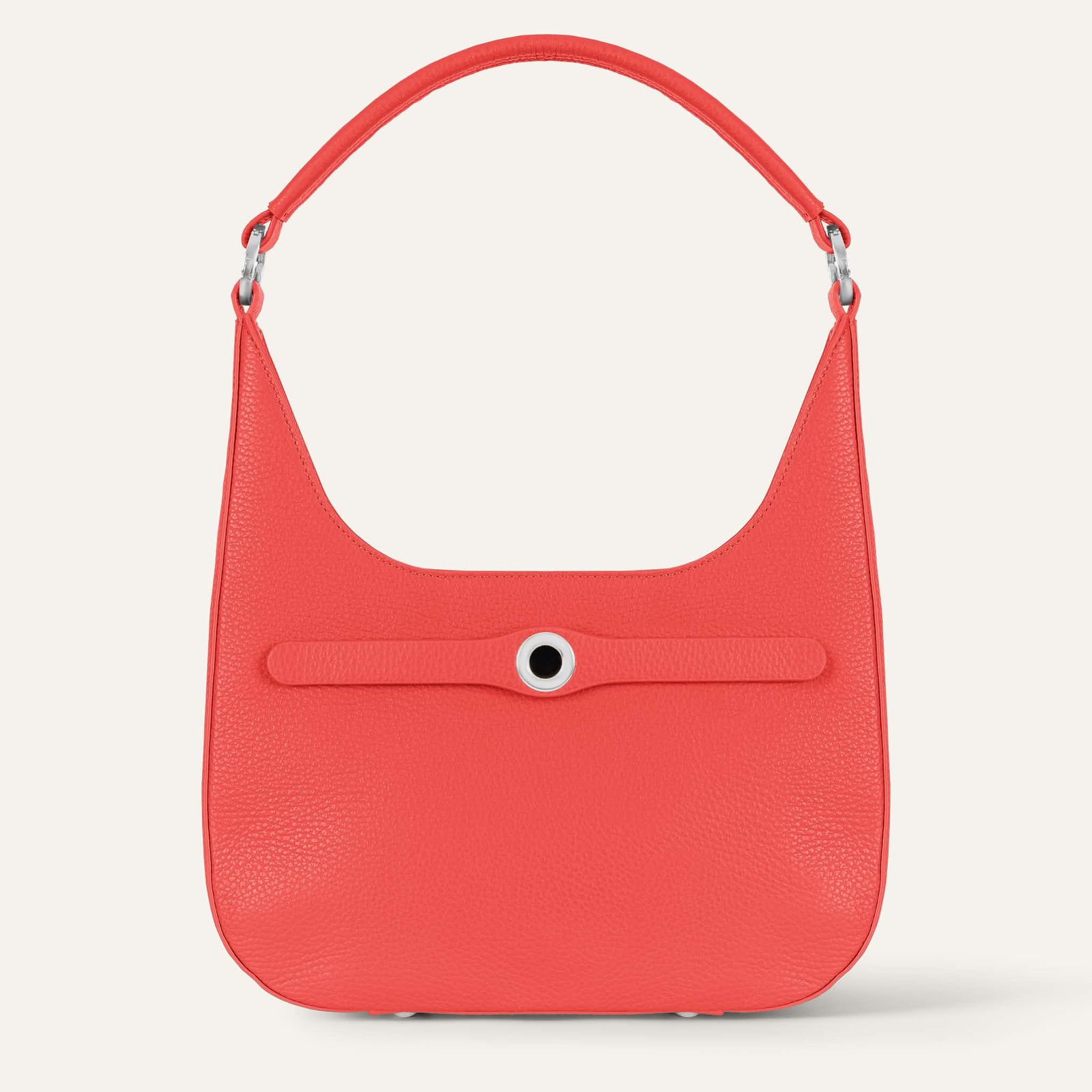 Florence Shoulder Bag | Coral with Silver hardware