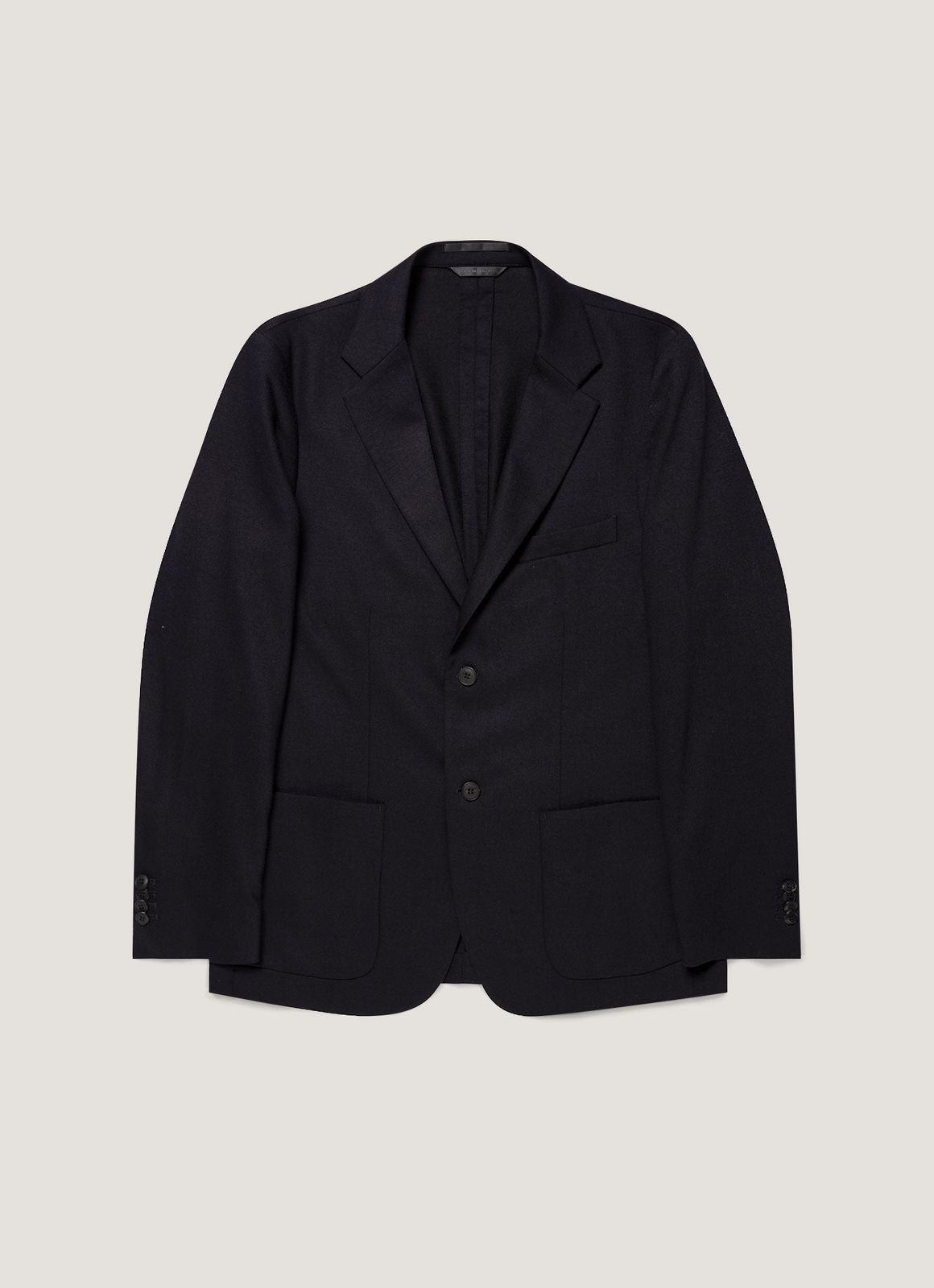 Men's Wool Cashmere Flannel Blazer in Navy