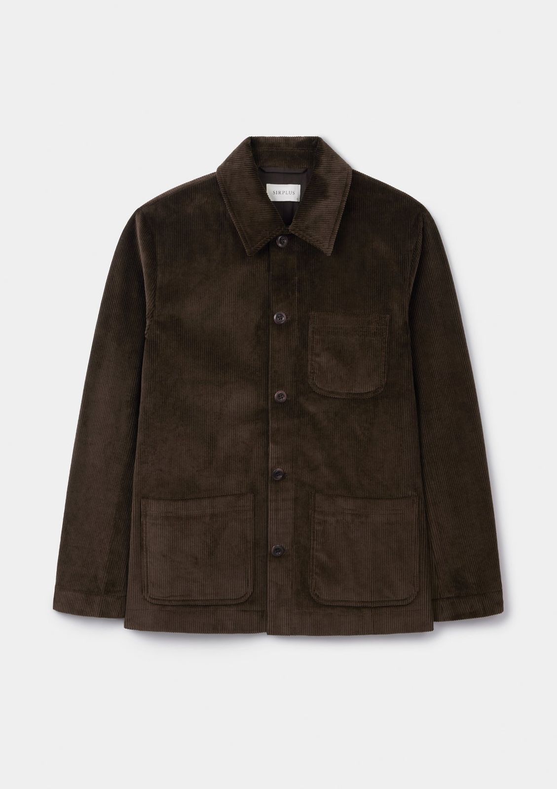 Coffee Cotton-Corduroy Chore Jacket