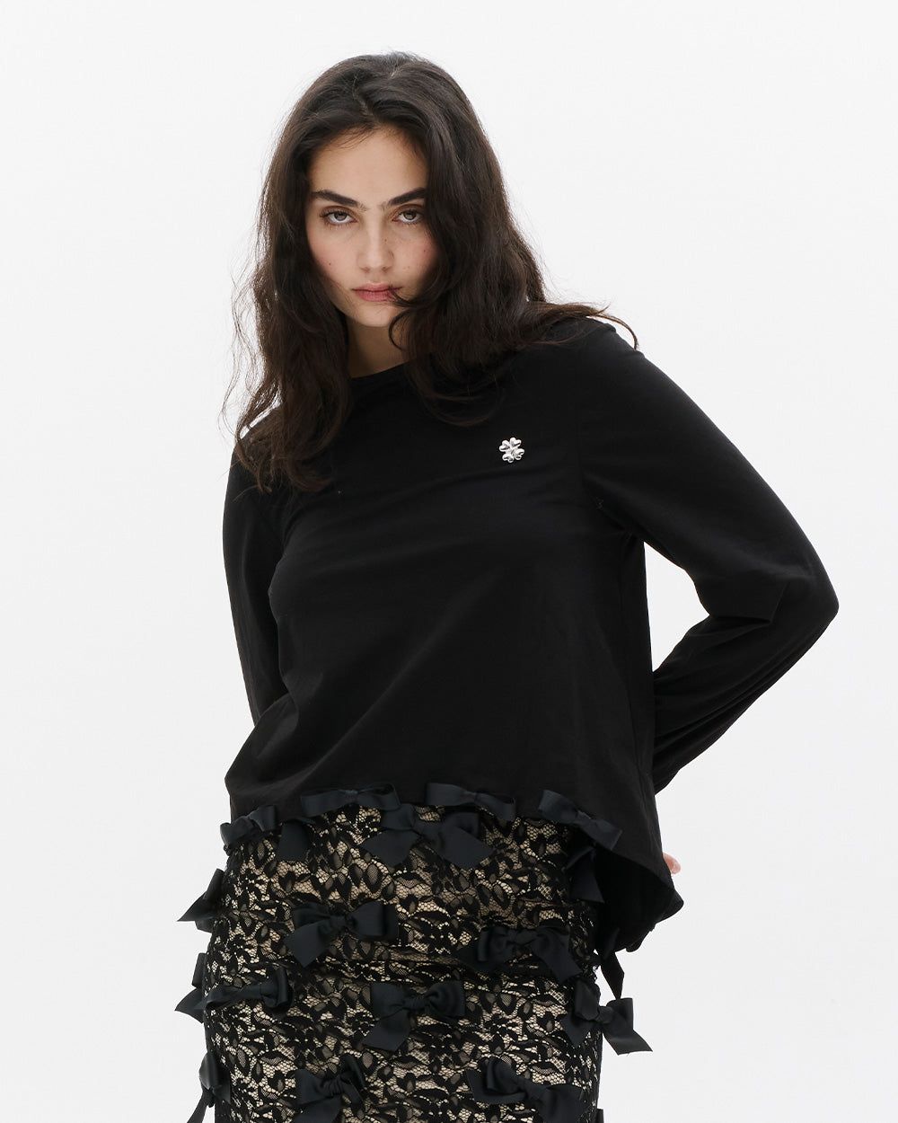 MONOGRAM BOW TOP