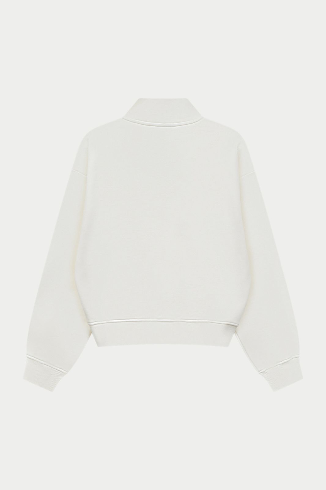 CTRE QUARTER ZIP FUNNEL NECK - OFF WHITE