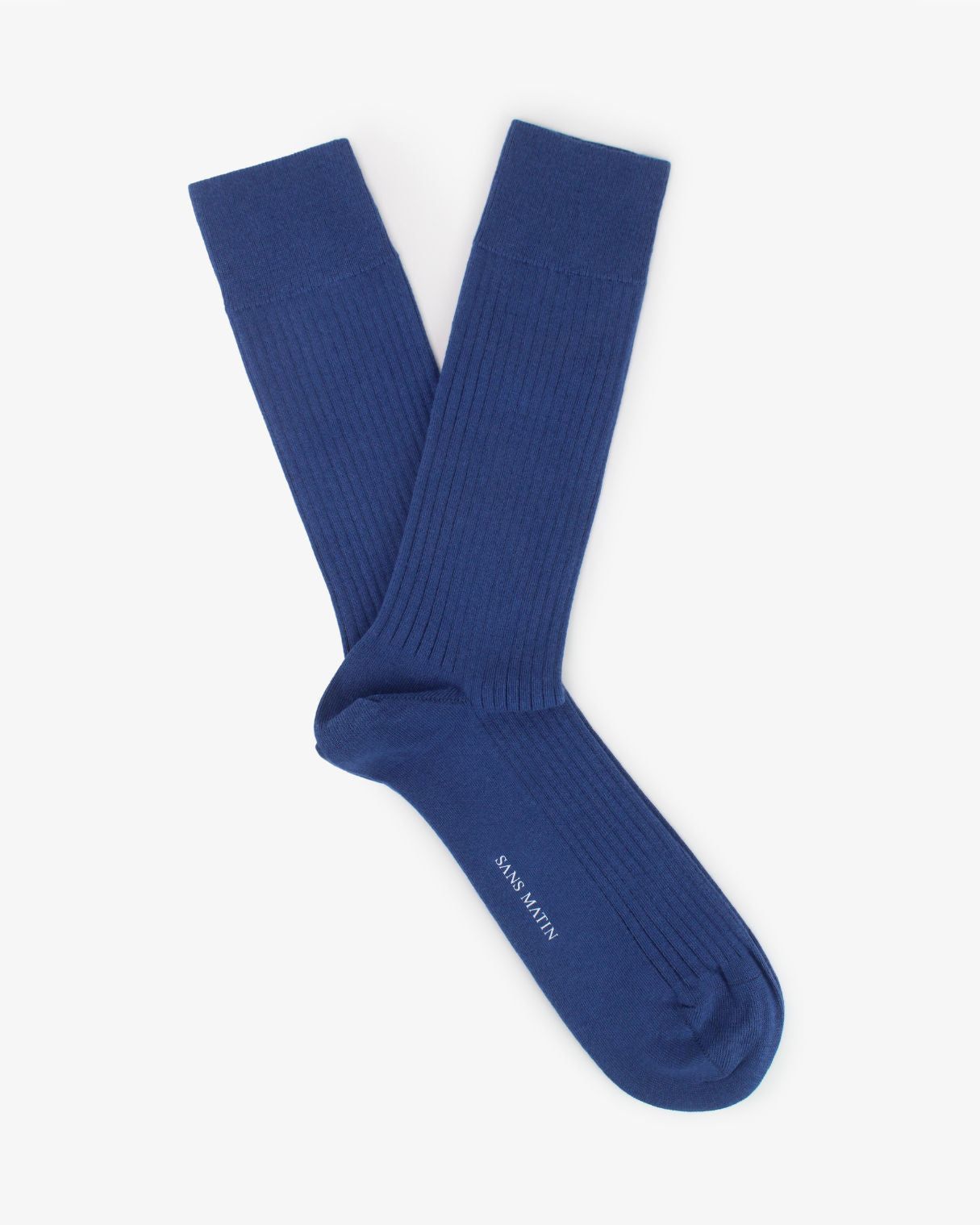 Organic Cotton Ribbed Socks - Royal Blue