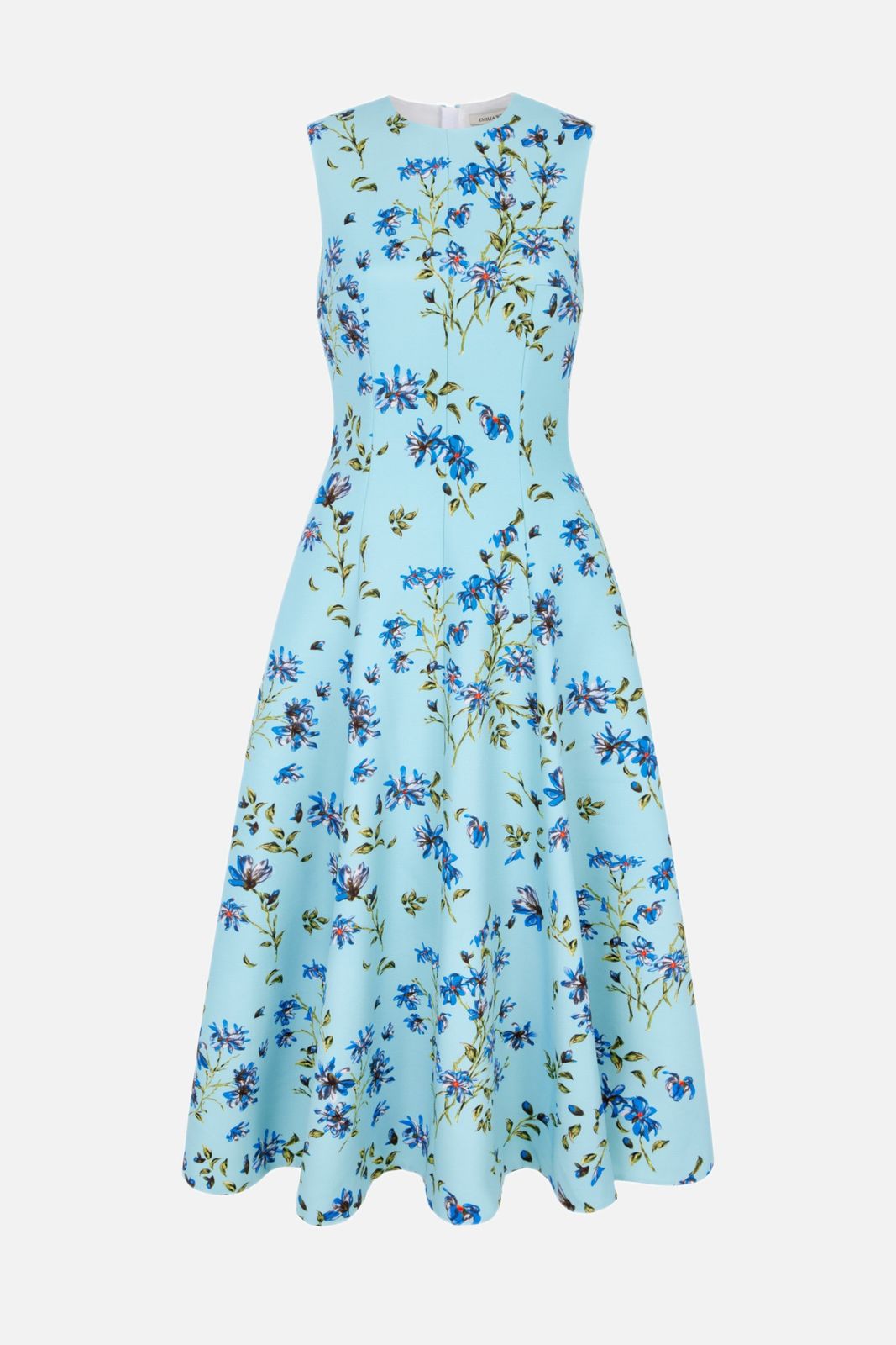Mara Dress in Blue Magnolia Taffeta Faille