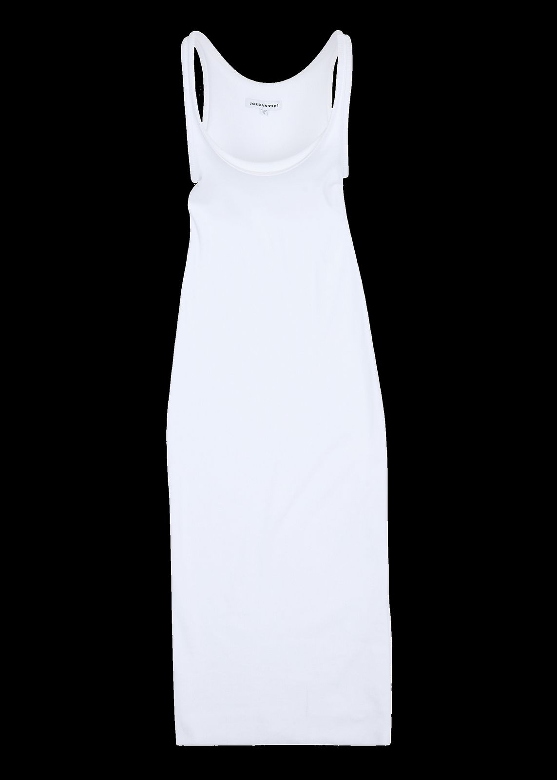 BLUR TANK DRESS WHITE