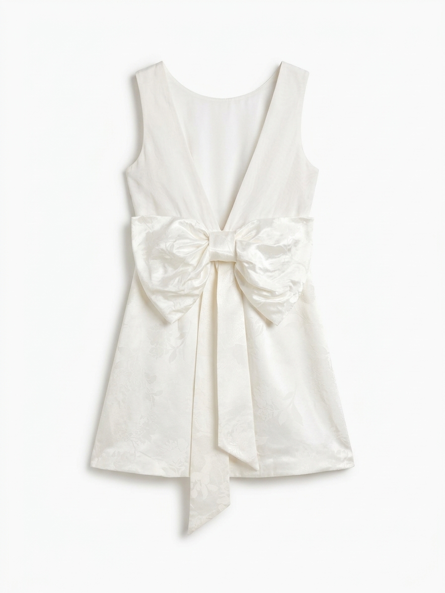 Bowlyn Jacquard Dress In Ivory