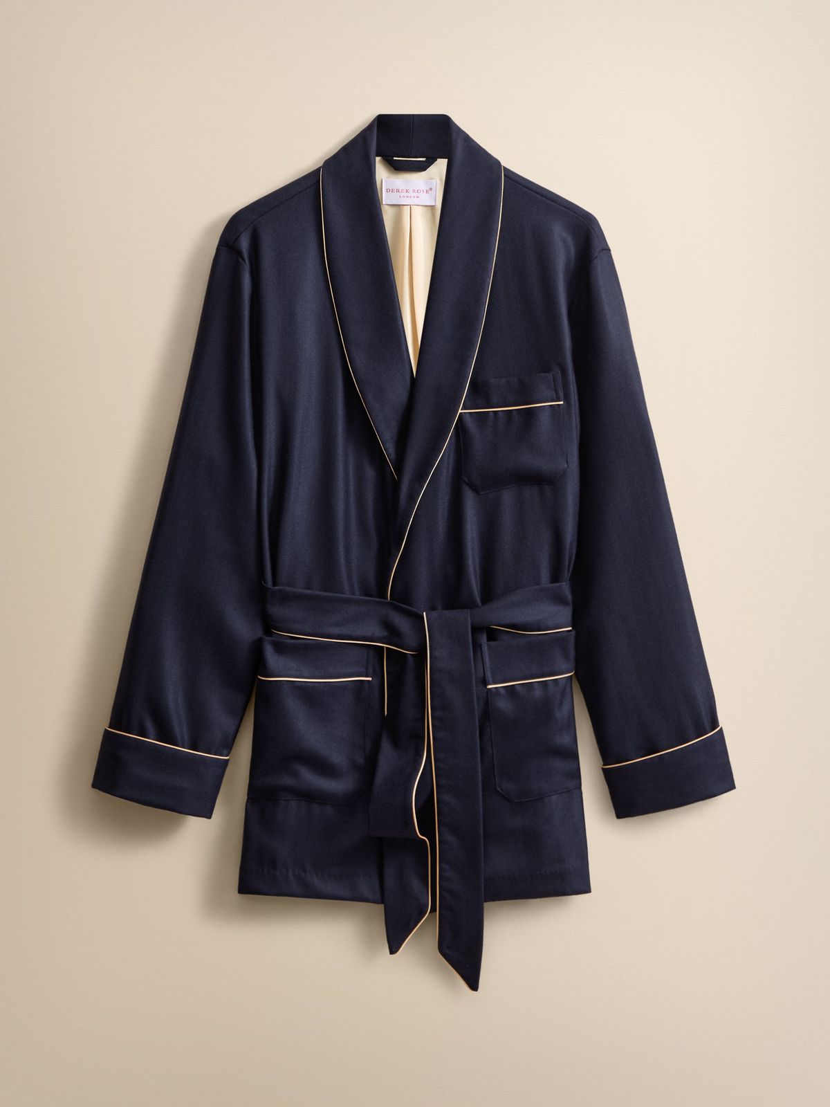 Duke Cashmere Smoking Jacket Navy Blue