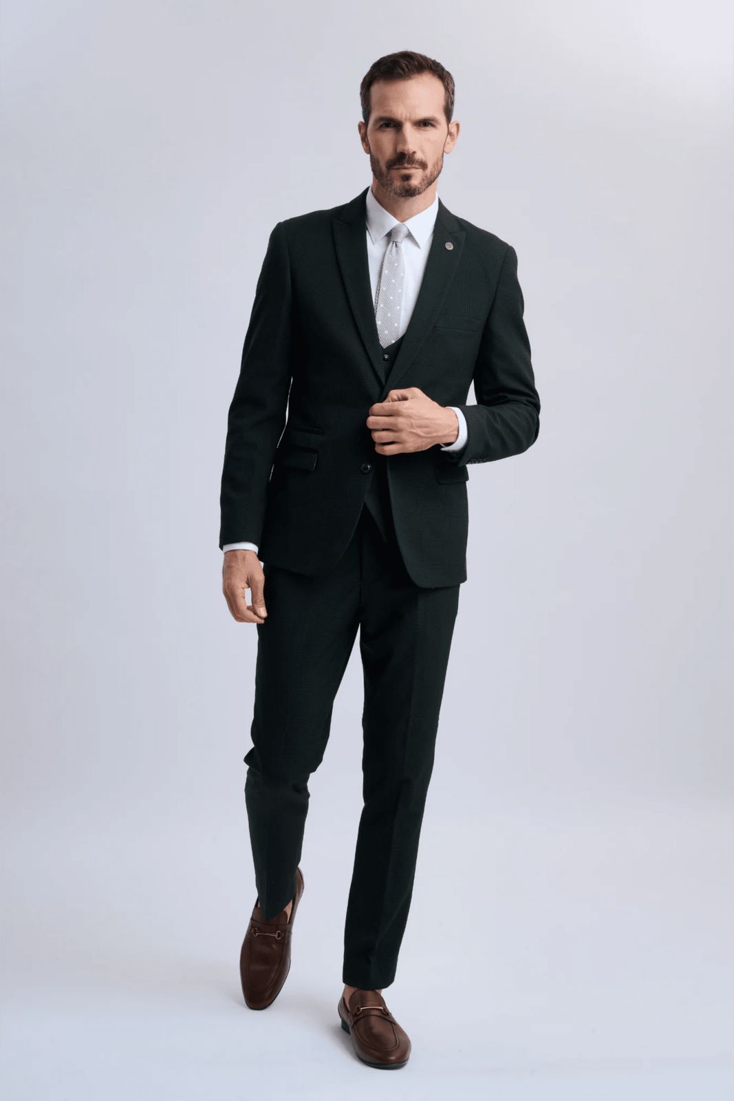 Bromley Olive Three Piece Suit