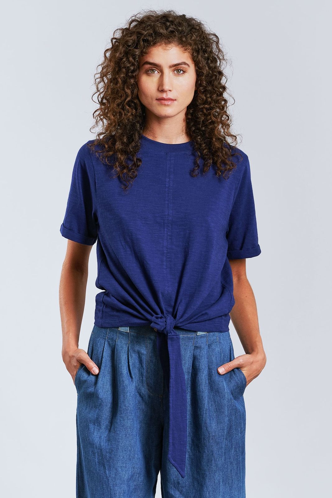 ANISA | GOTS Organic Cotton Top | Navy