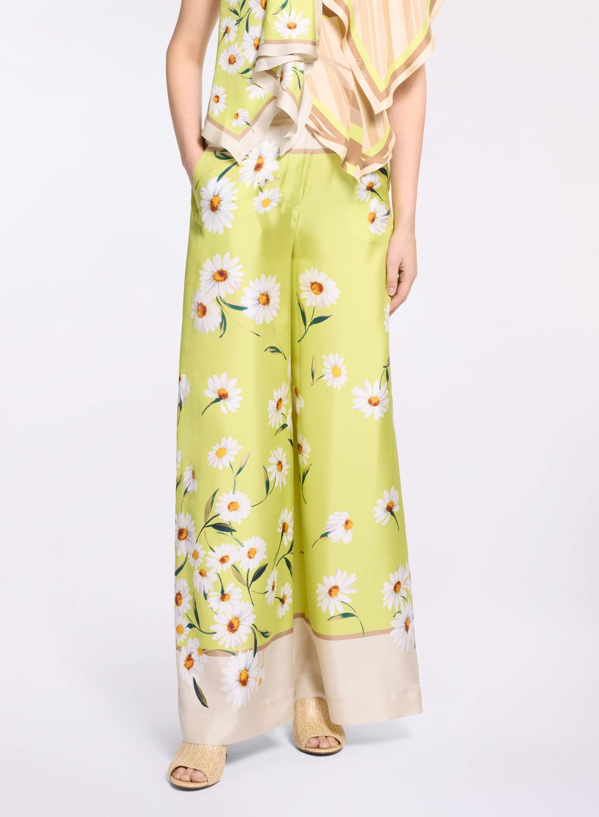 Printed Twill Pants