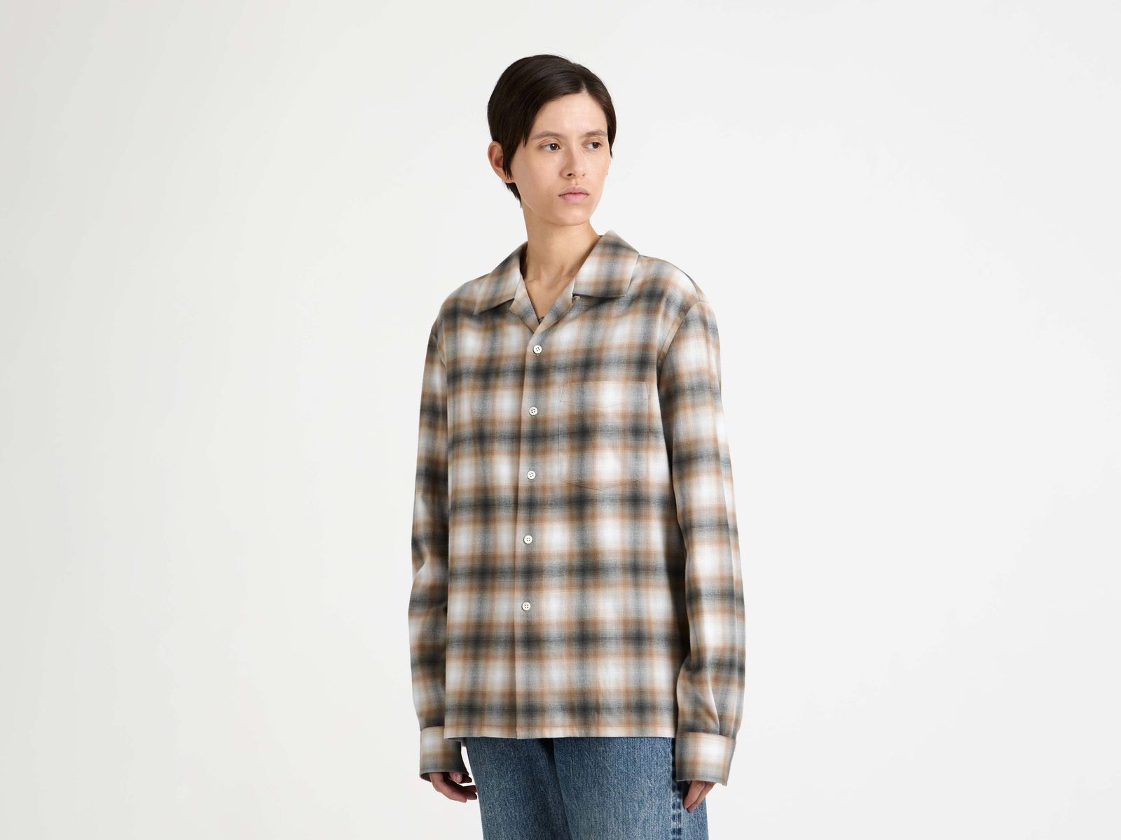 CL_CHECK SHIRT - AIRFORCE BLUE_SH0399PG1889