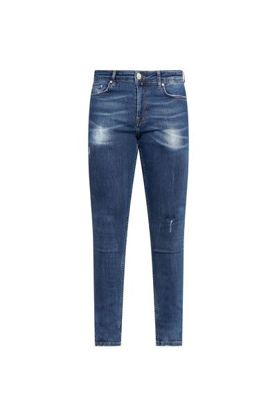 Dark Blue Washed Skinny Jeans