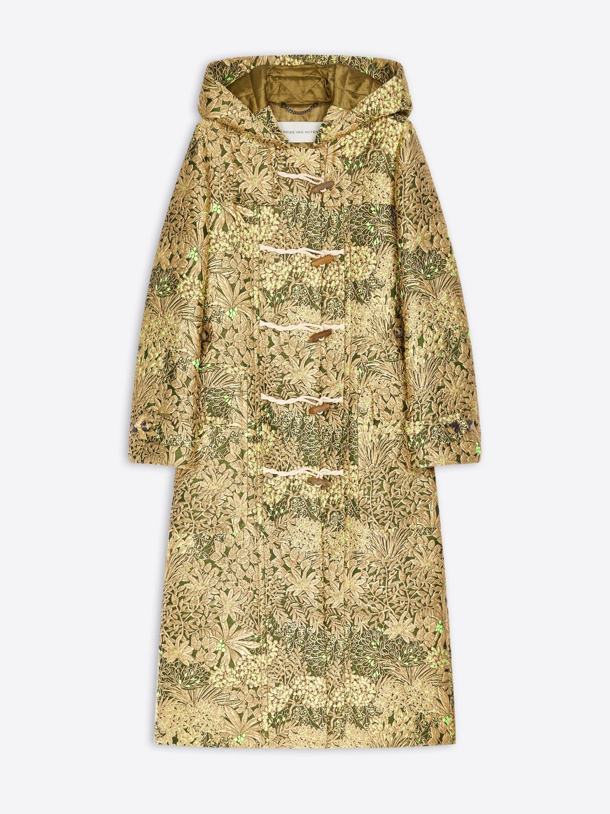 Jacquard duffle coat