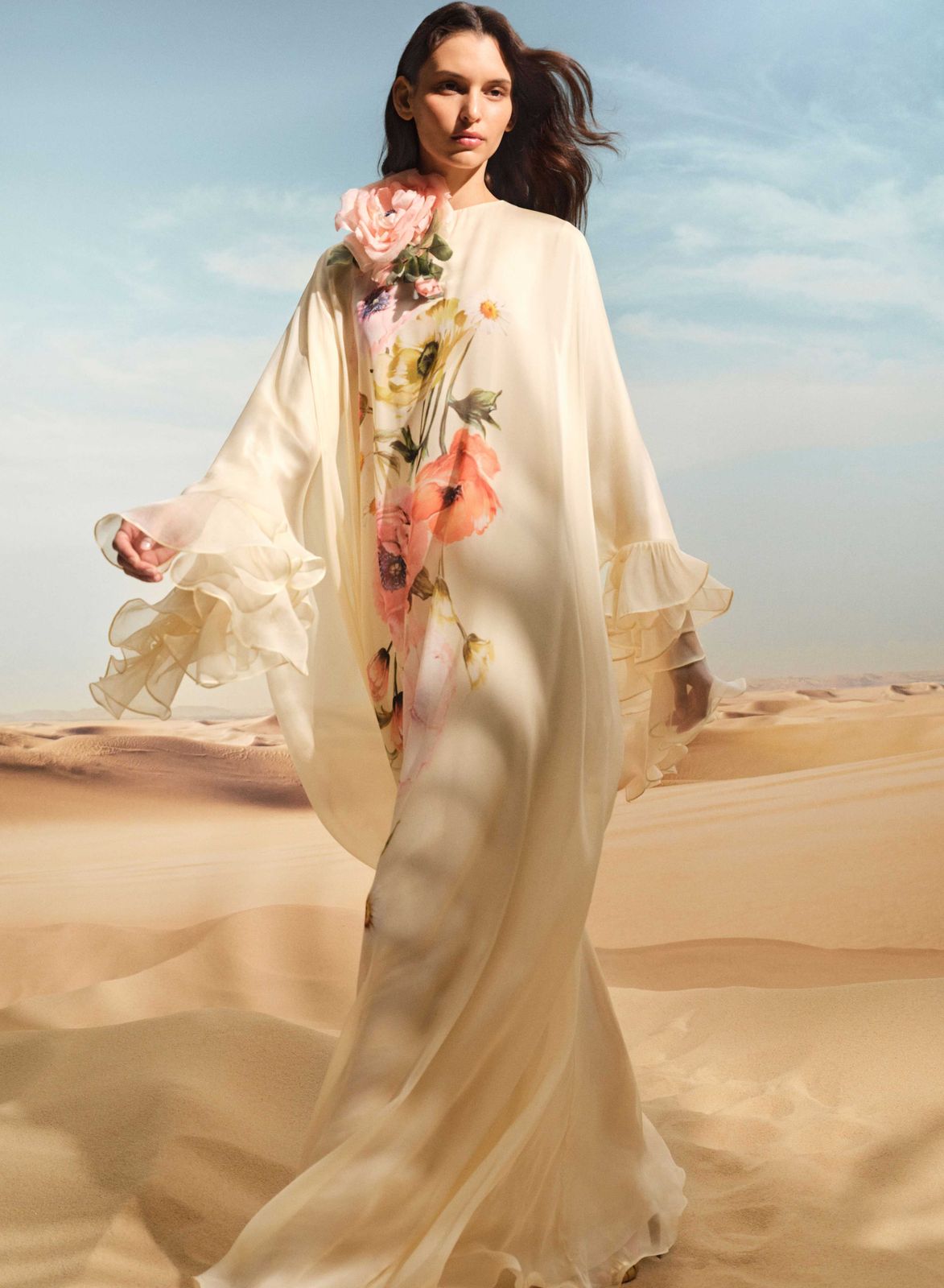 Printed Chiffon Kaftan