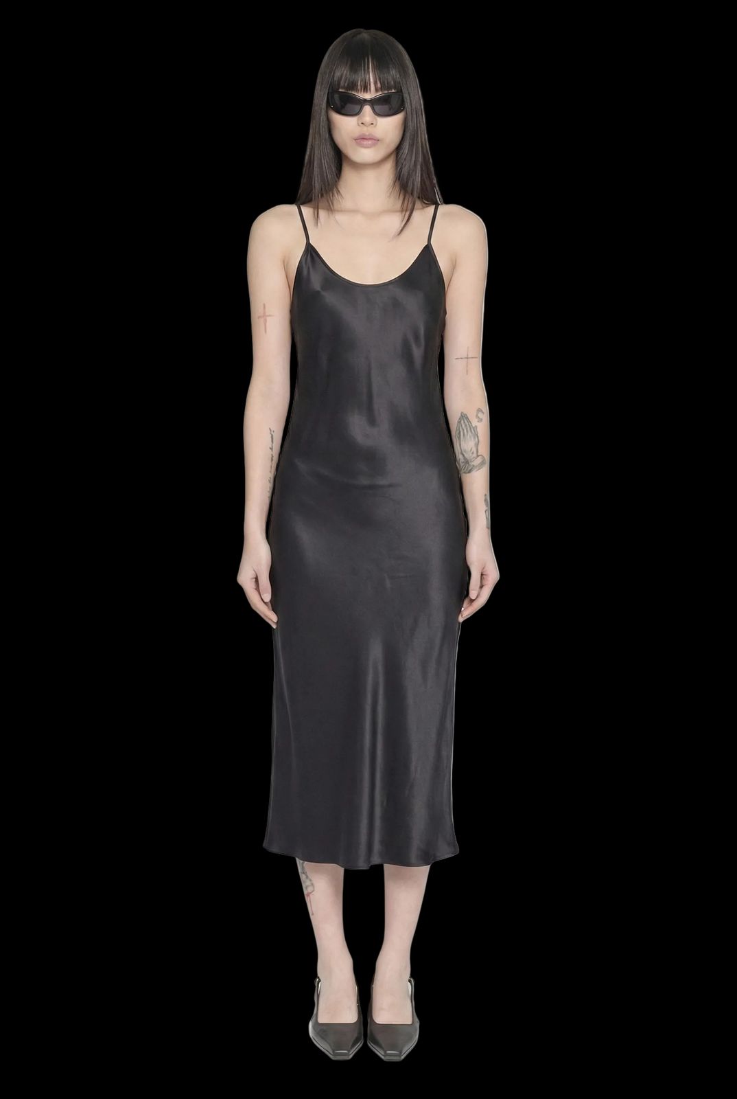 BLUES MIDI DRESS BLACK