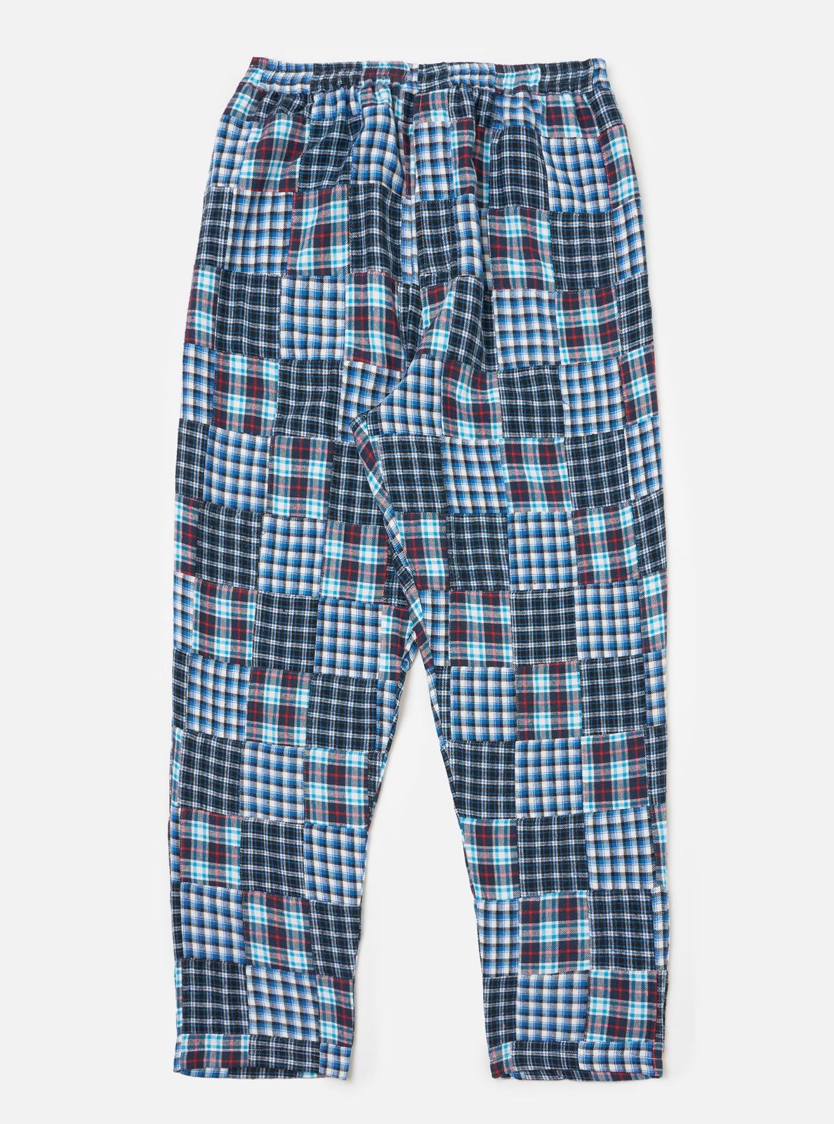 Blue Brushed Patchwork Pyjama Pant