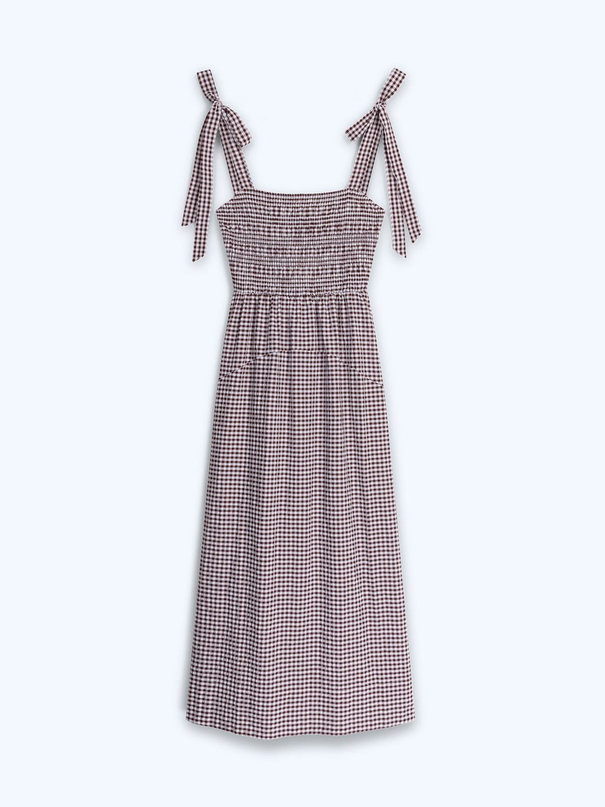 Dixie Dress In Chocolate And Cream Gingham
