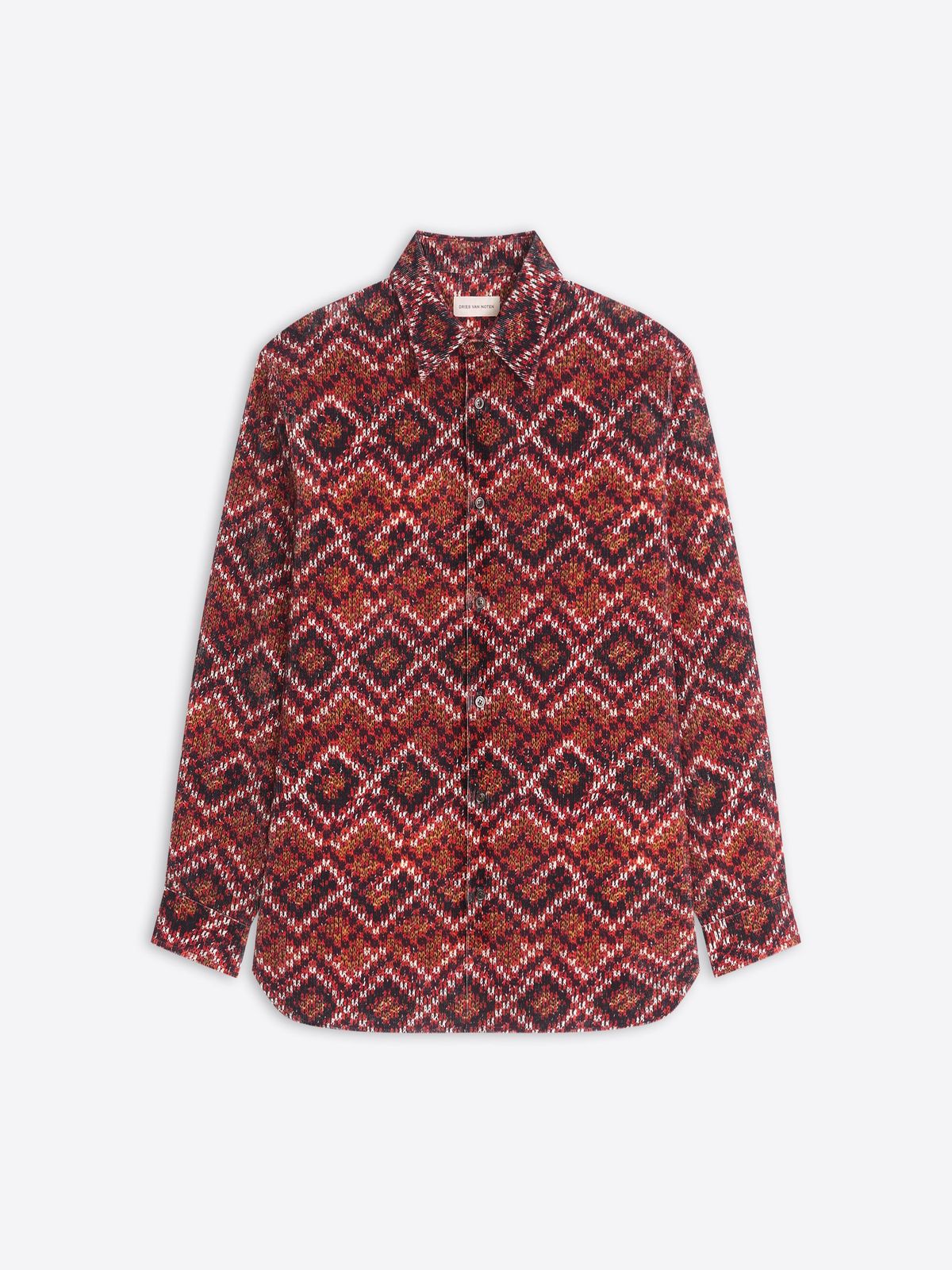 Printed corduroy shirt
