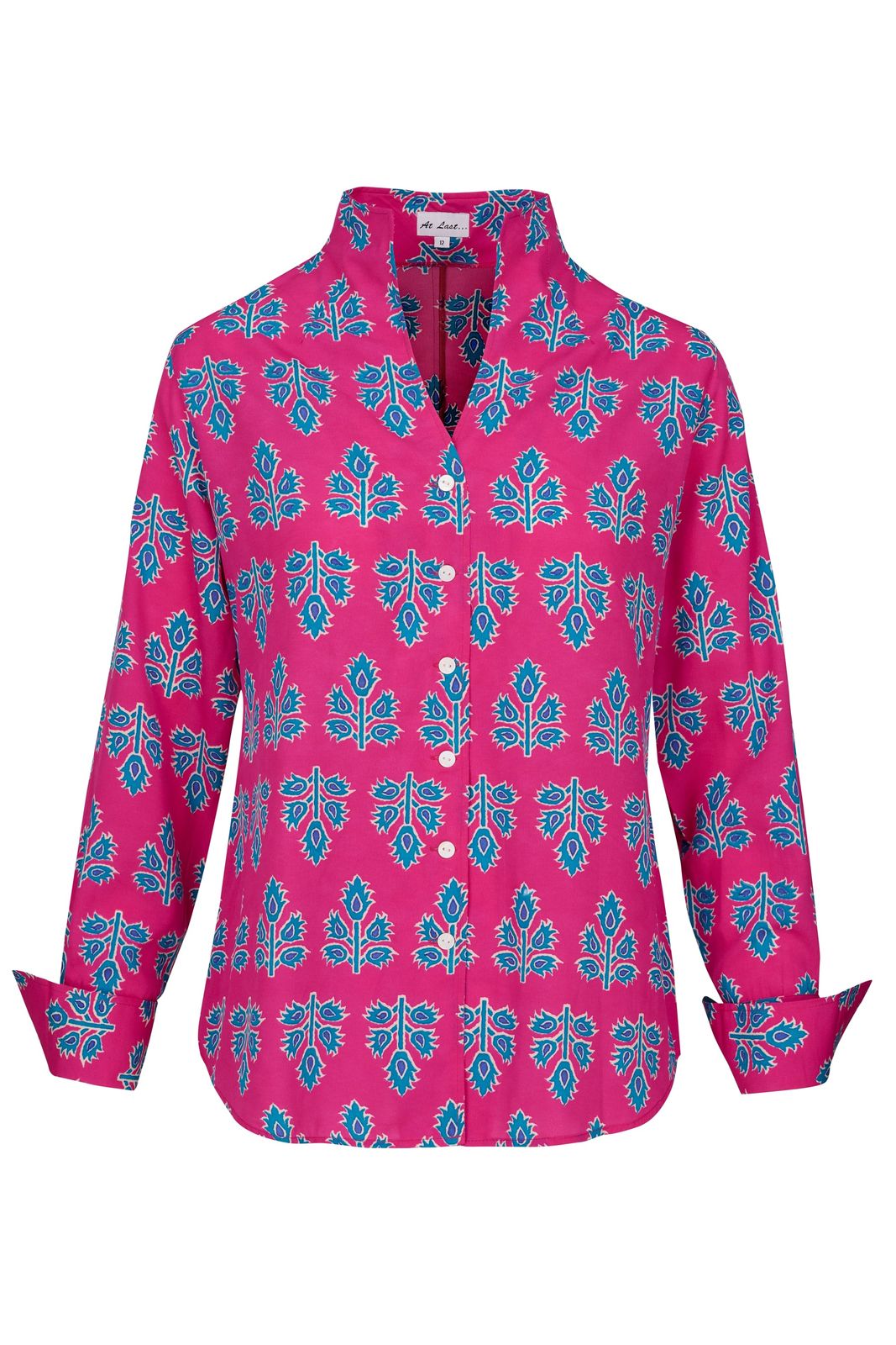 Chelsea Shirt In Pink & Blue Thistle