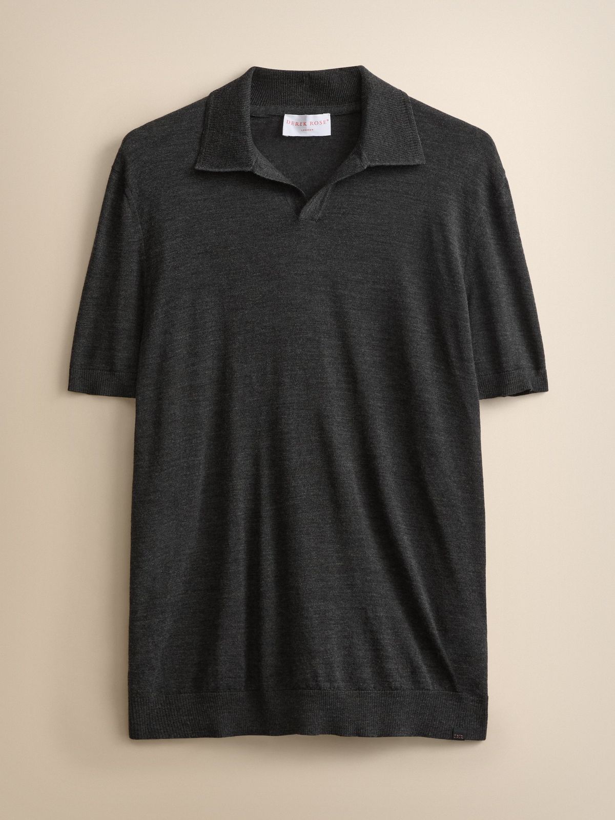 Orson Superfine Merino Wool Polo Shirt Charcoal Grey