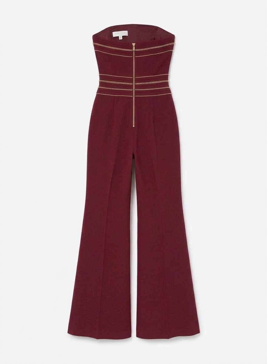 Trim Embellished Cady Jumpsuit
