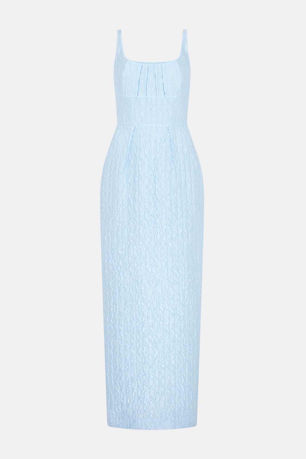 Sharon Dress In Baby Blue Seersucker