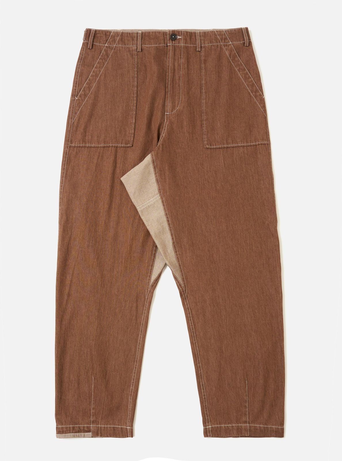 Brown Meco Denim Patched Fatigue Pant