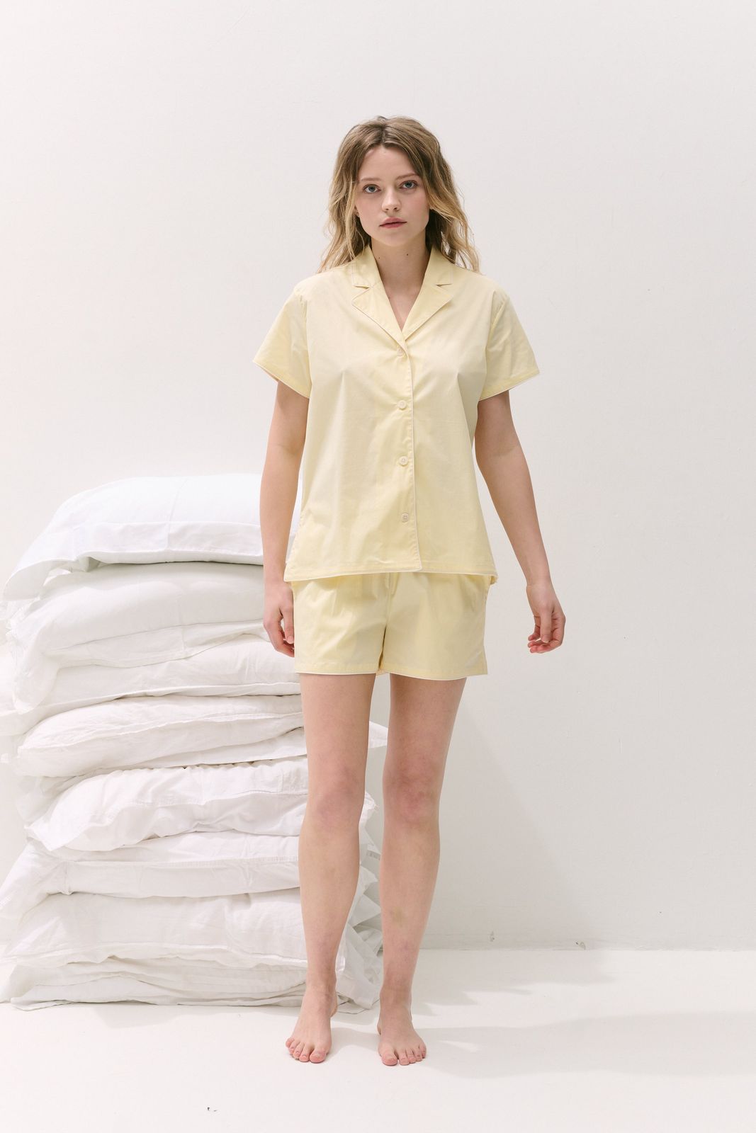 402 Short Pyjama Set Yellow