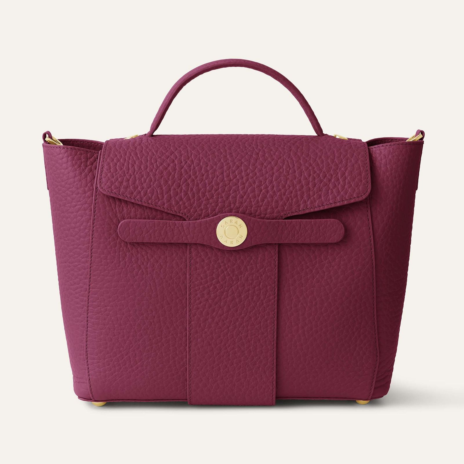 Tansy Top Handle | Cherry with Gold hardware