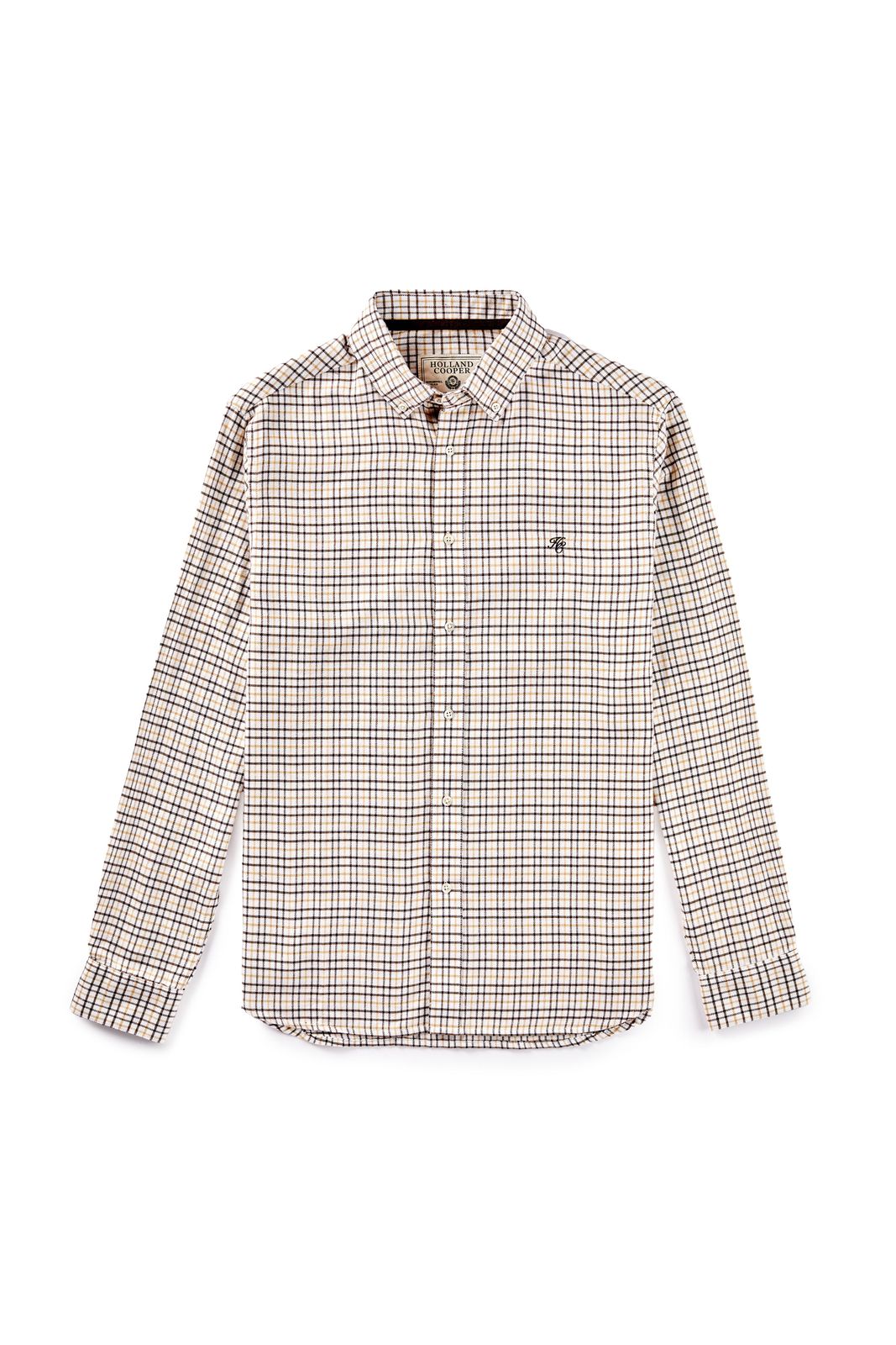 Men's Classic Fit Brushed Cotton Shirt (cheltenham Camel Check)