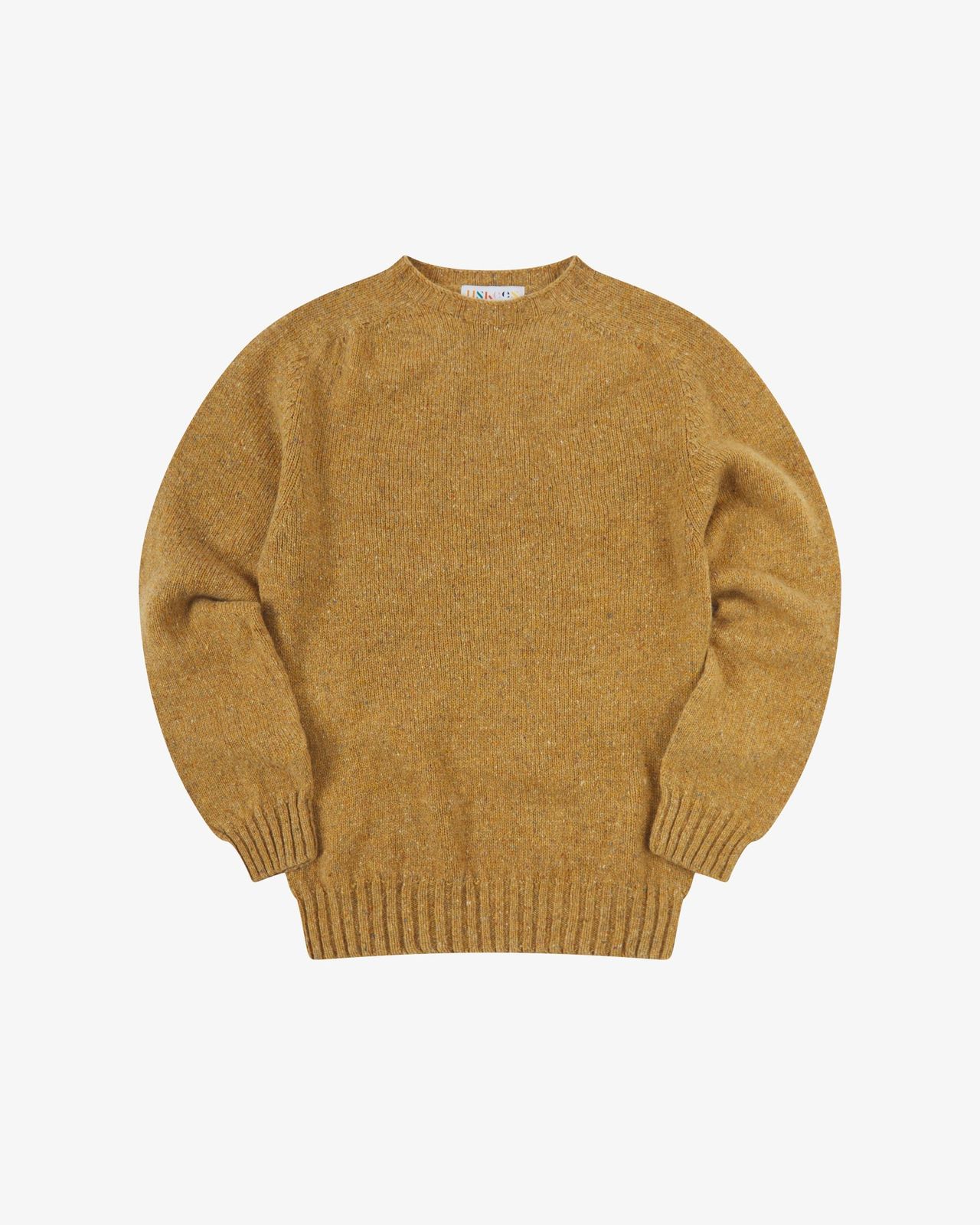 7019 Alderney crew neck jumper - speckled butterscotch
