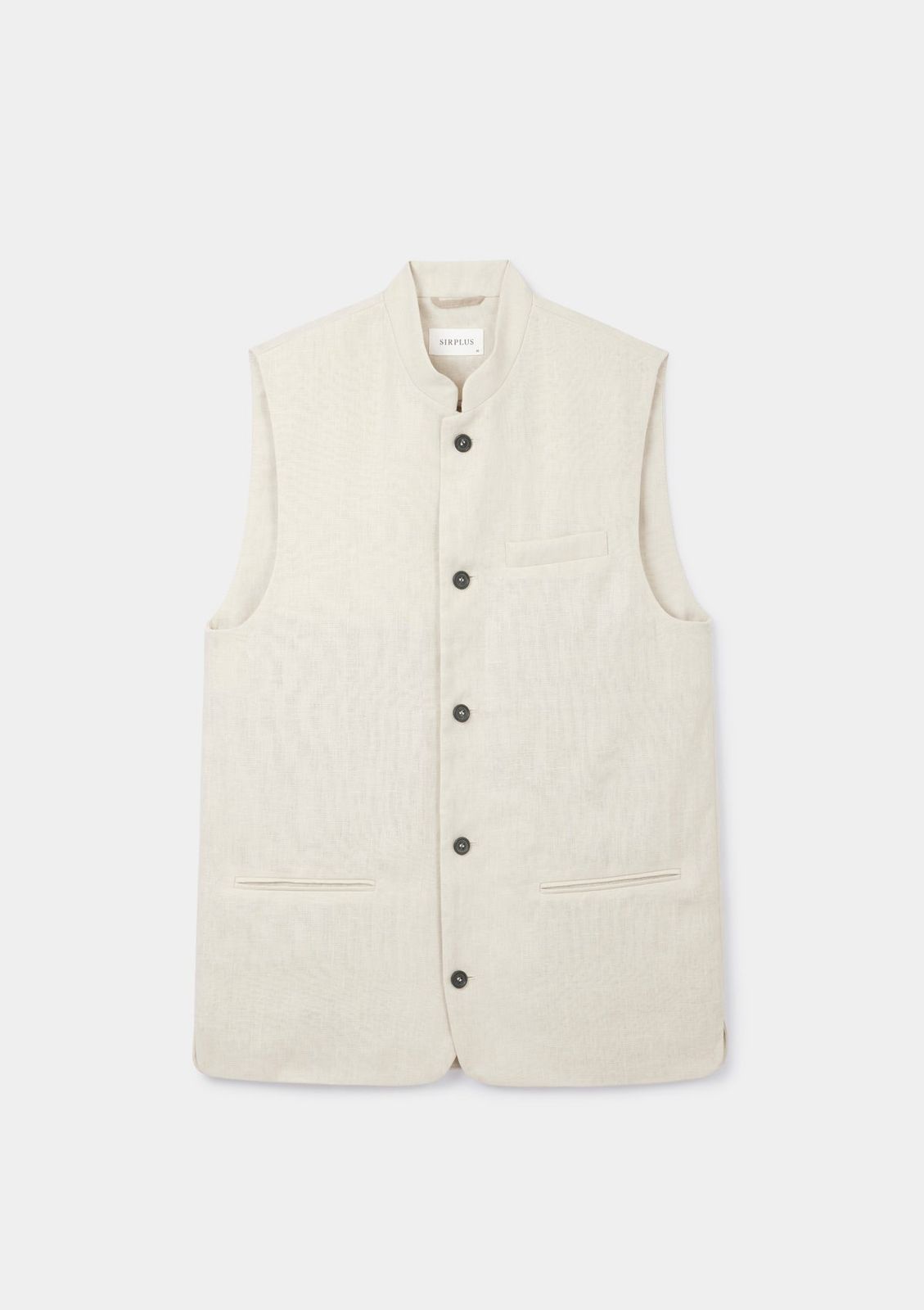 Ivory Linen Nehru Waistcoat