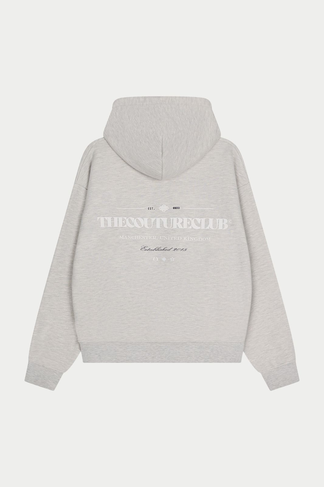 COPYRIGHT MULTI GRAPHIC HOODIE - GREY MARL