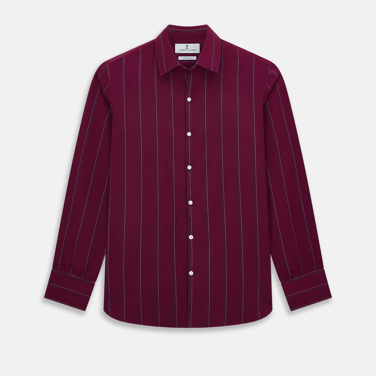 Wine Track Stripe Windsor Shirt