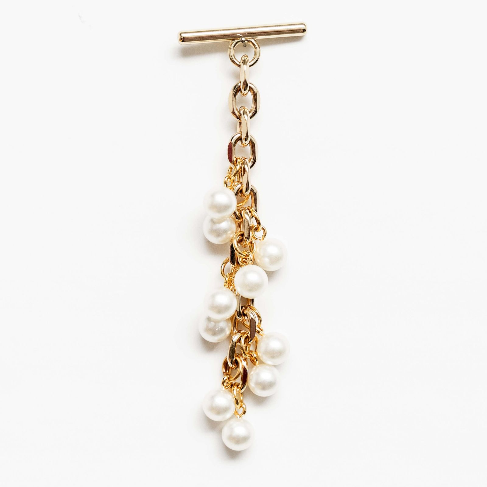 Venus Tassel | Pearl with Gold hardware