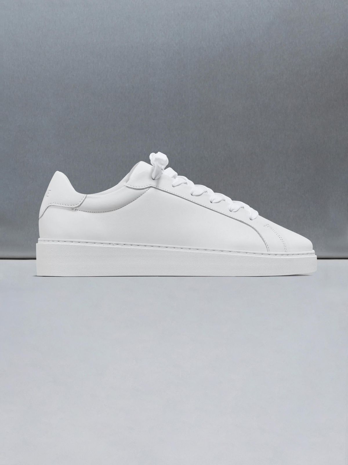 Mid Essential Leather Trainer in White