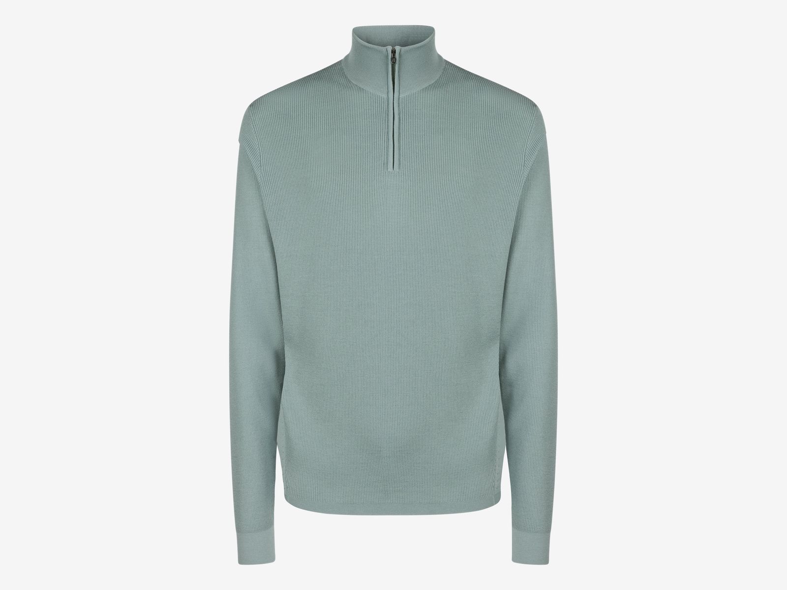 Waffle Half Zip Turtle Neck